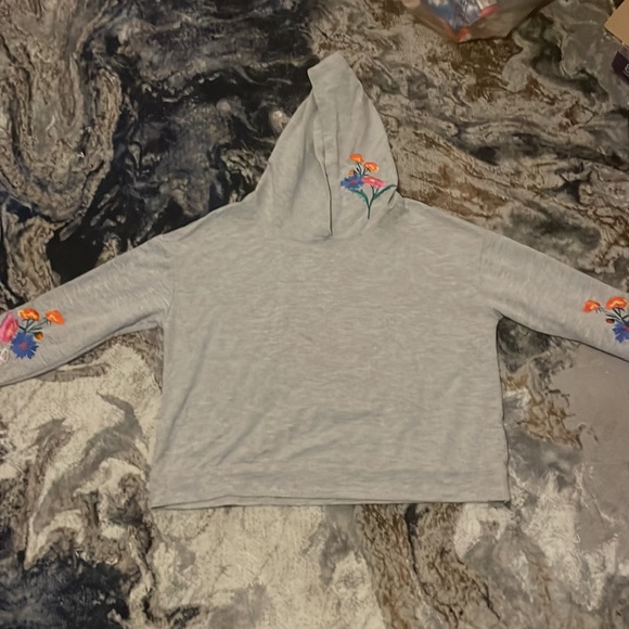 Crave Fame Floral Embroidery Hoody - Picture 1 of 4
